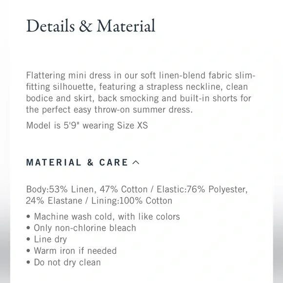 NWT Abercrombie Scarlett Strapless Linen-Blend Skort Dress in Gingham - Picture 7 of 10